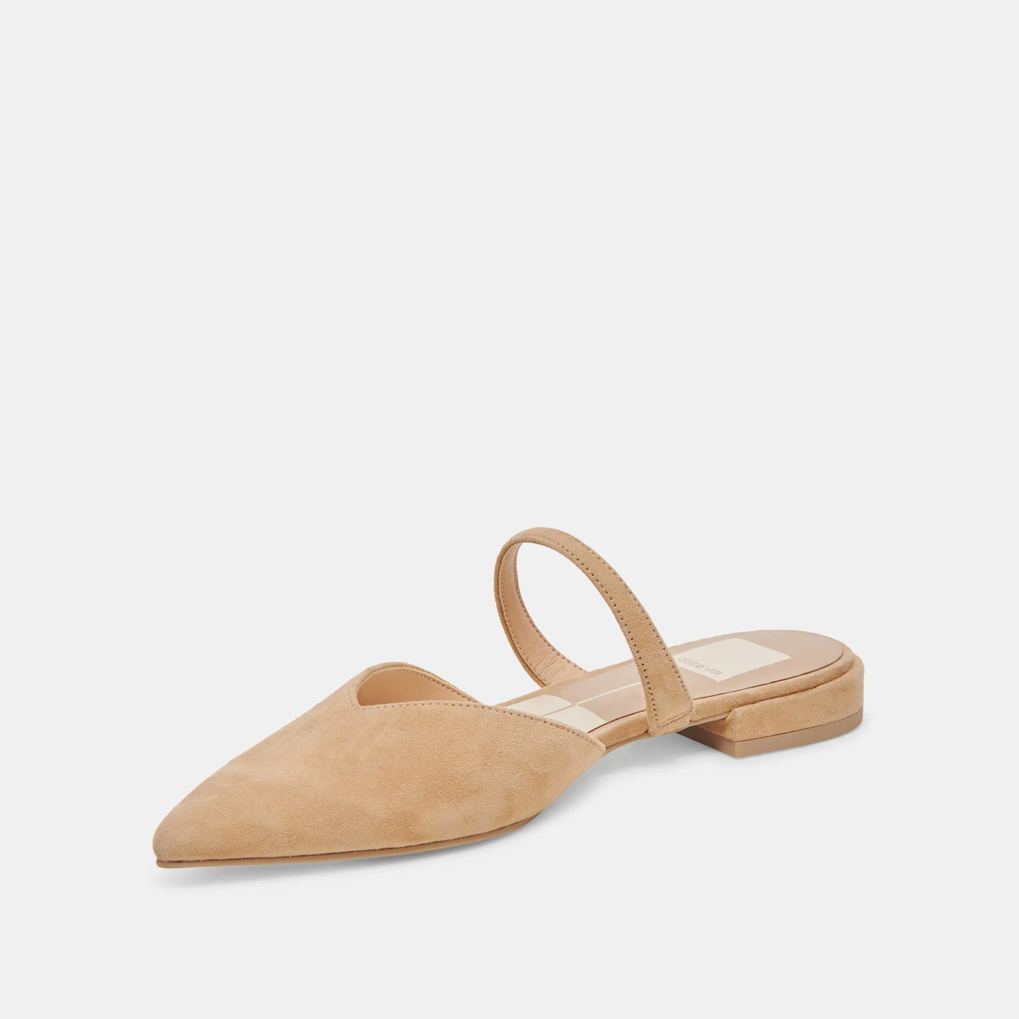 KANIKA WEITE FLACHER SCHUH IN WILDLEDER BRAUN