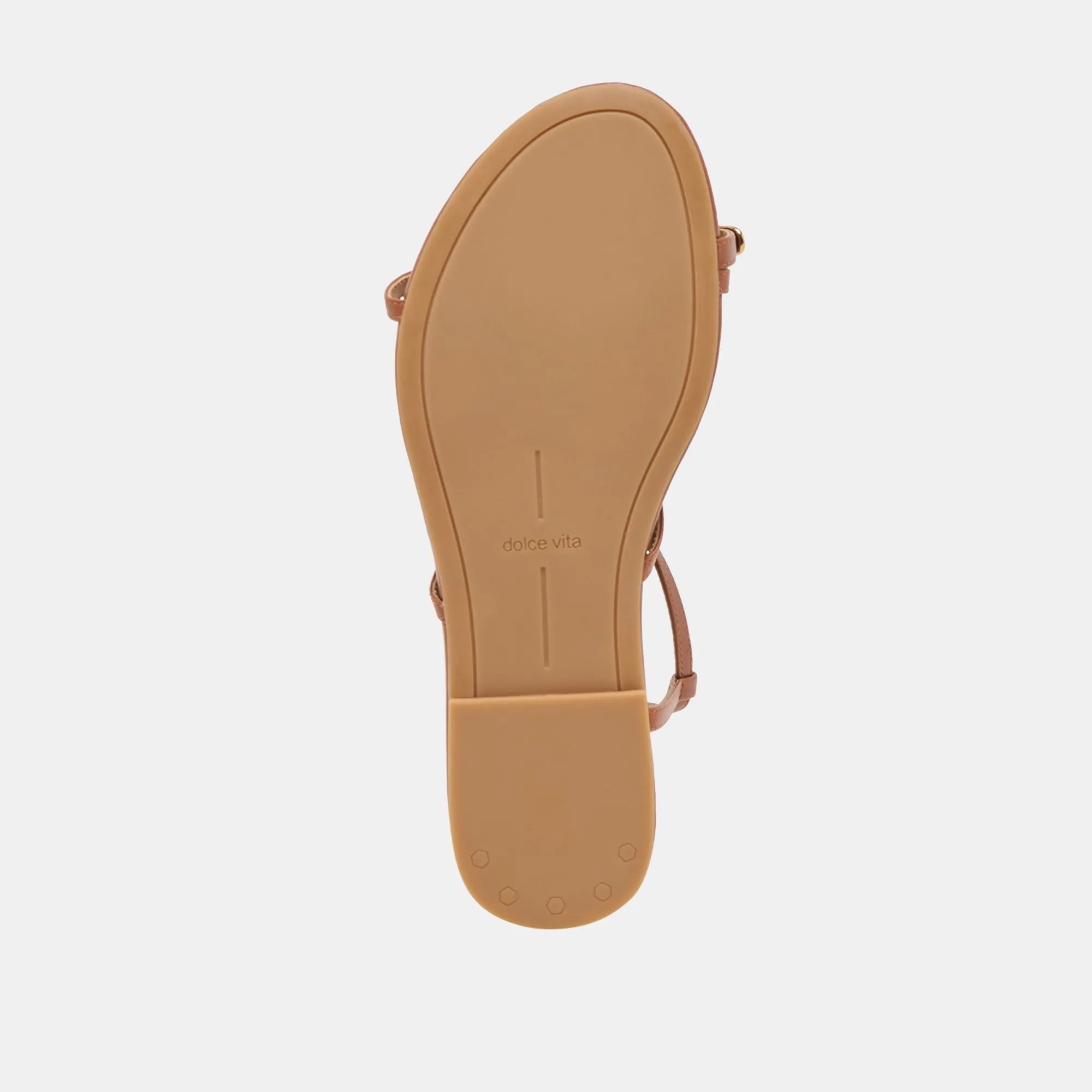 KESHA SANDALEN COGNAC LEDER