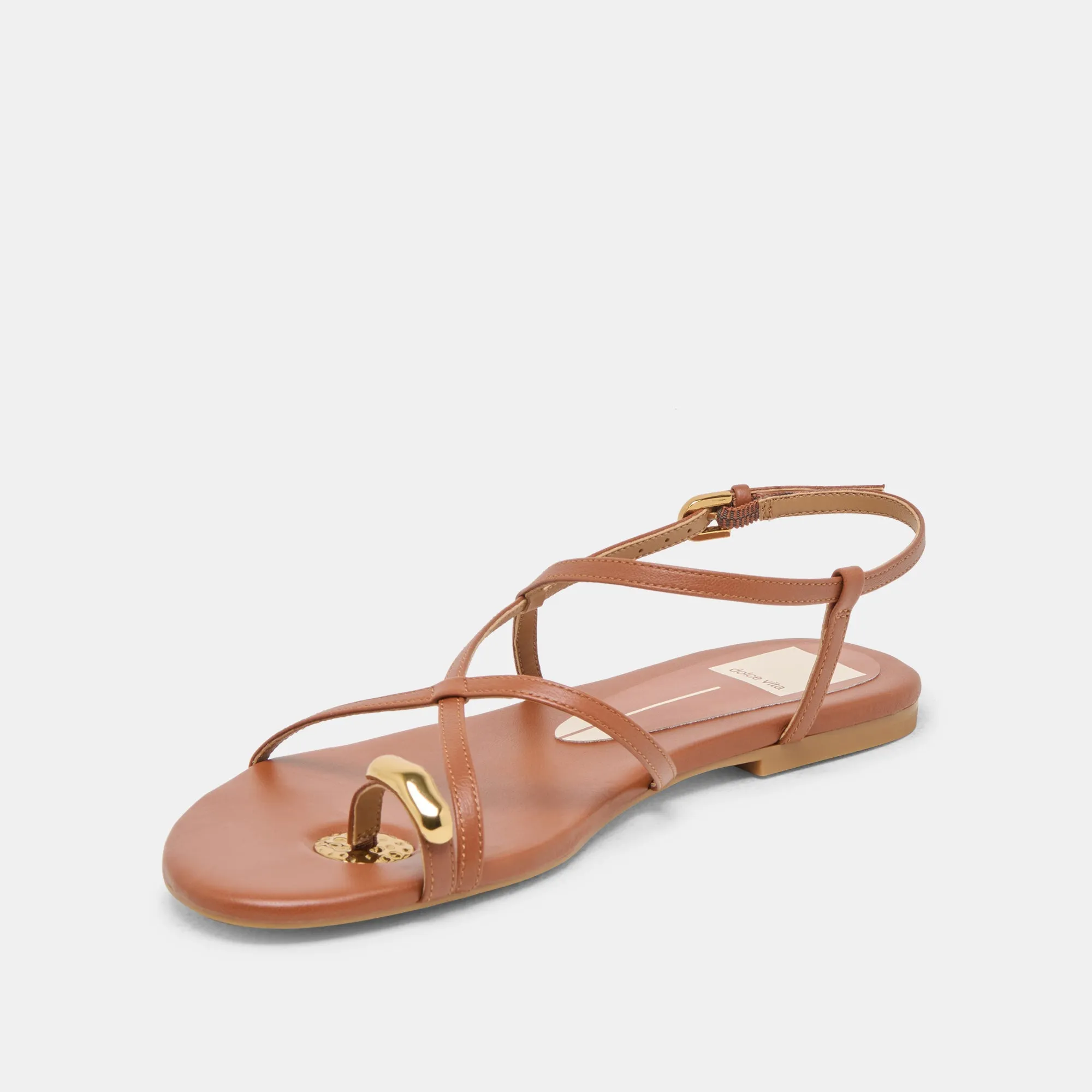 KESHA SANDALEN COGNAC LEDER