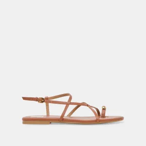 KESHA SANDALEN COGNAC LEDER