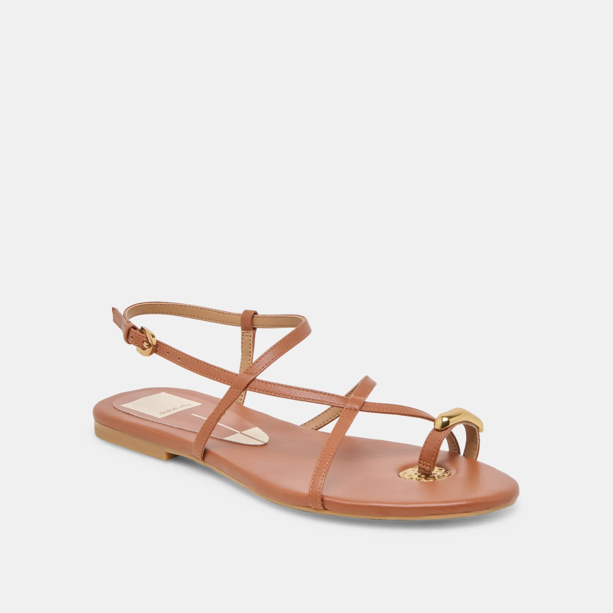 KESHA SANDALEN COGNAC LEDER