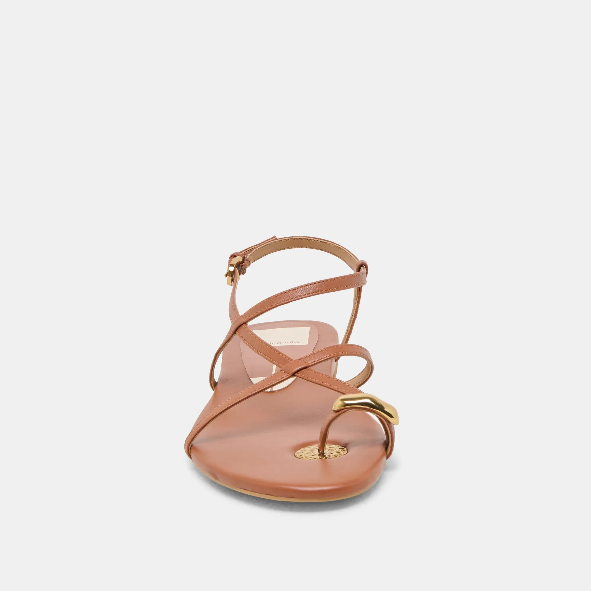 KESHA SANDALEN COGNAC LEDER
