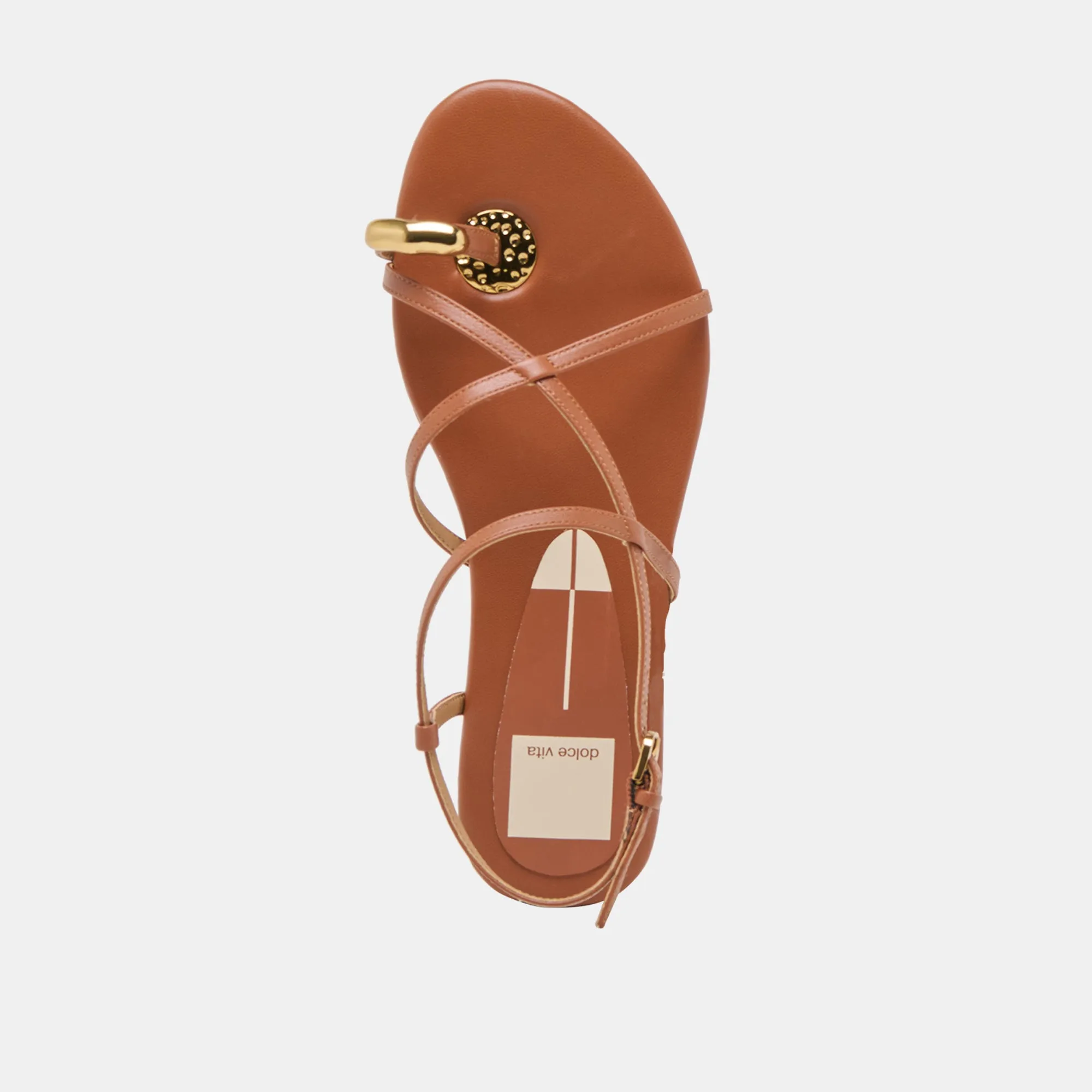 KESHA SANDALEN COGNAC LEDER