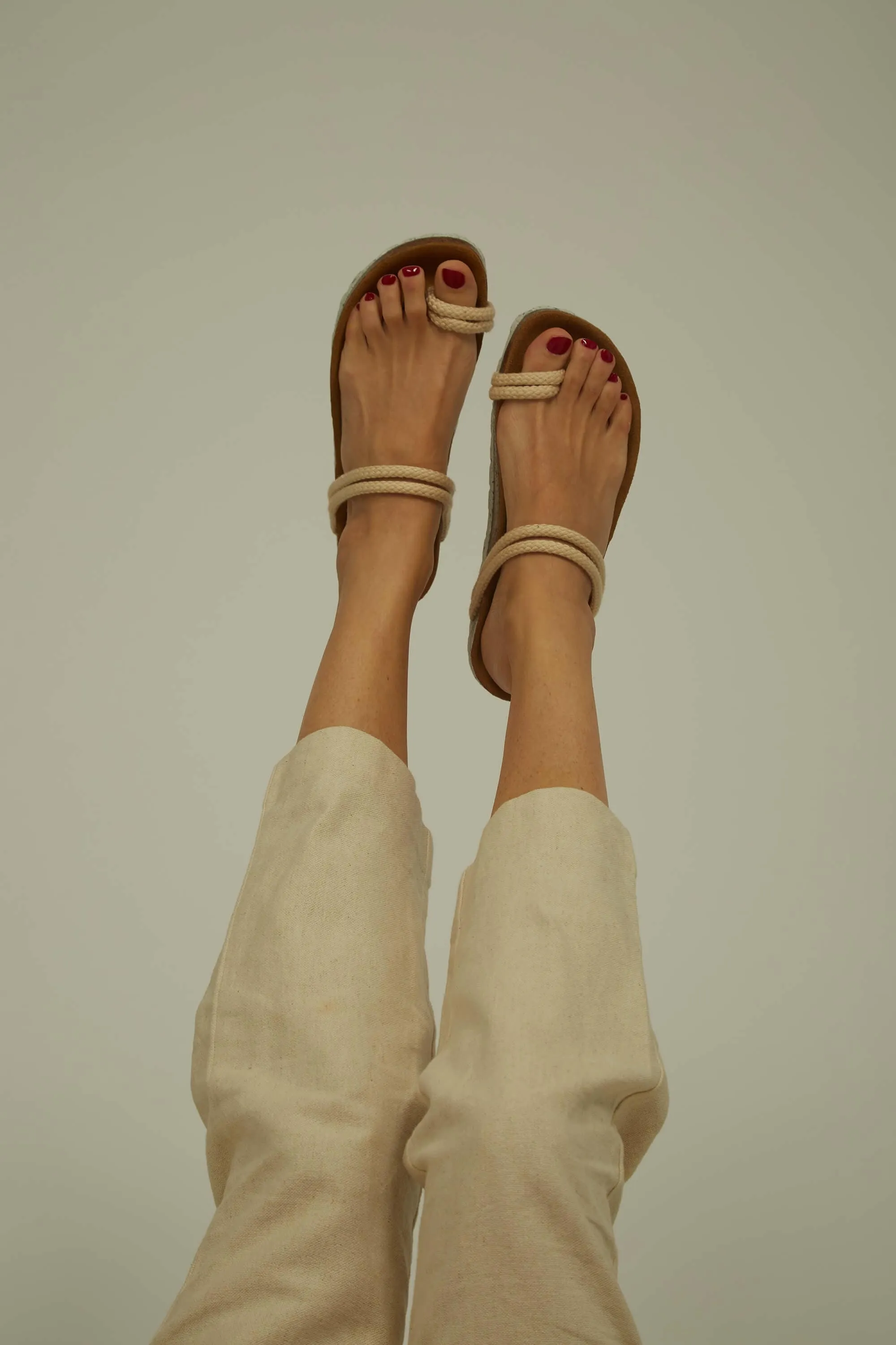 La Orotava Vegane Baumwollseil & Kork Sandalen | Natur