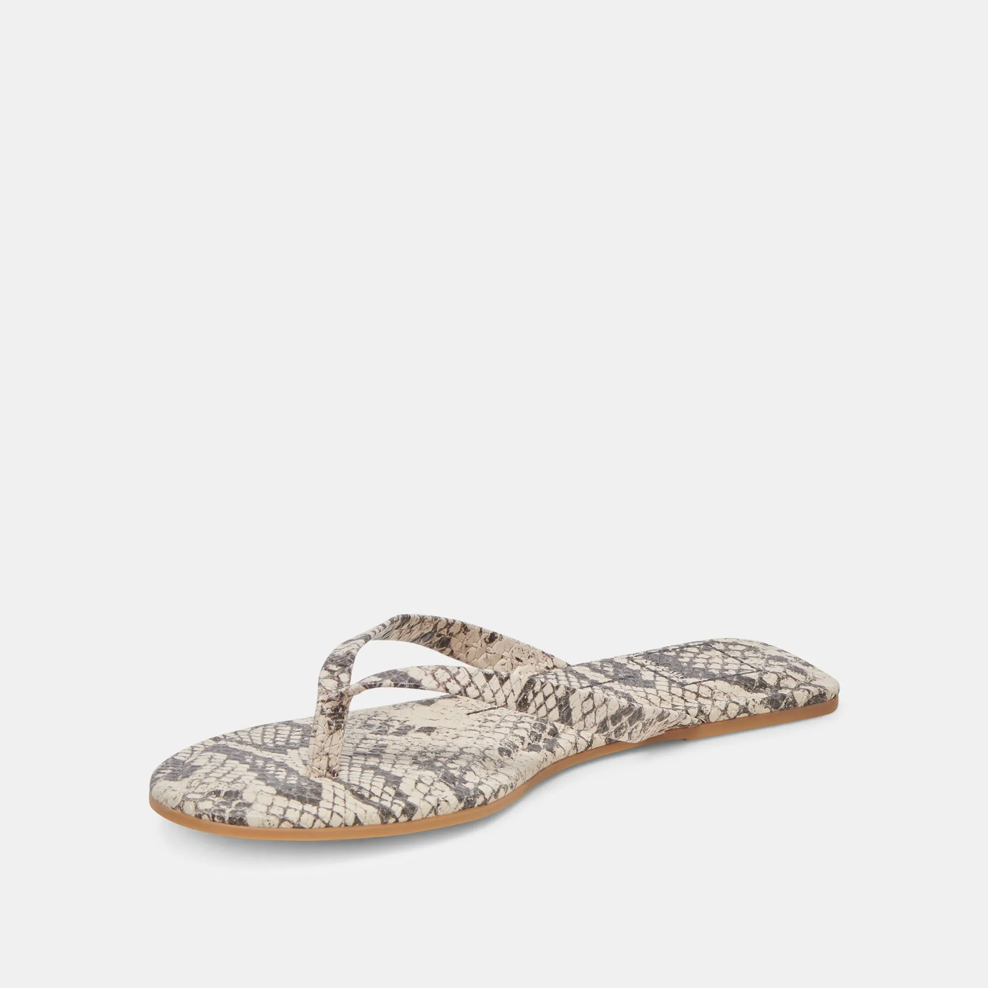 LAYNEY SANDALEN SCHWARZ WEIß GEPRÄGTE SCHLANGE