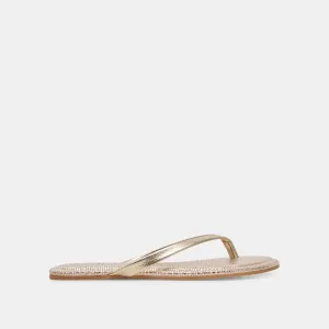 LAYNEY SANDALETTEN HELLGOLD METALLIC LEDER