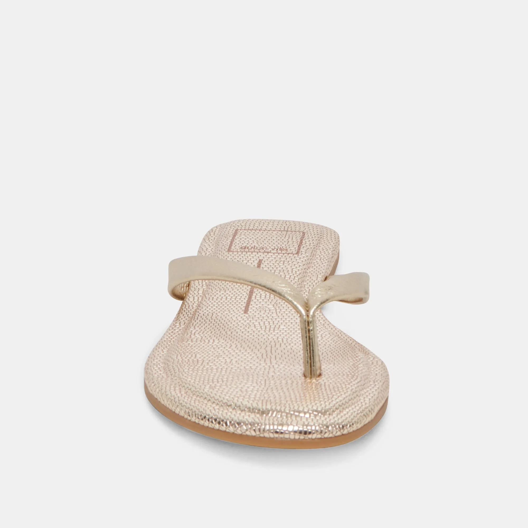 LAYNEY SANDALETTEN HELLGOLD METALLIC LEDER