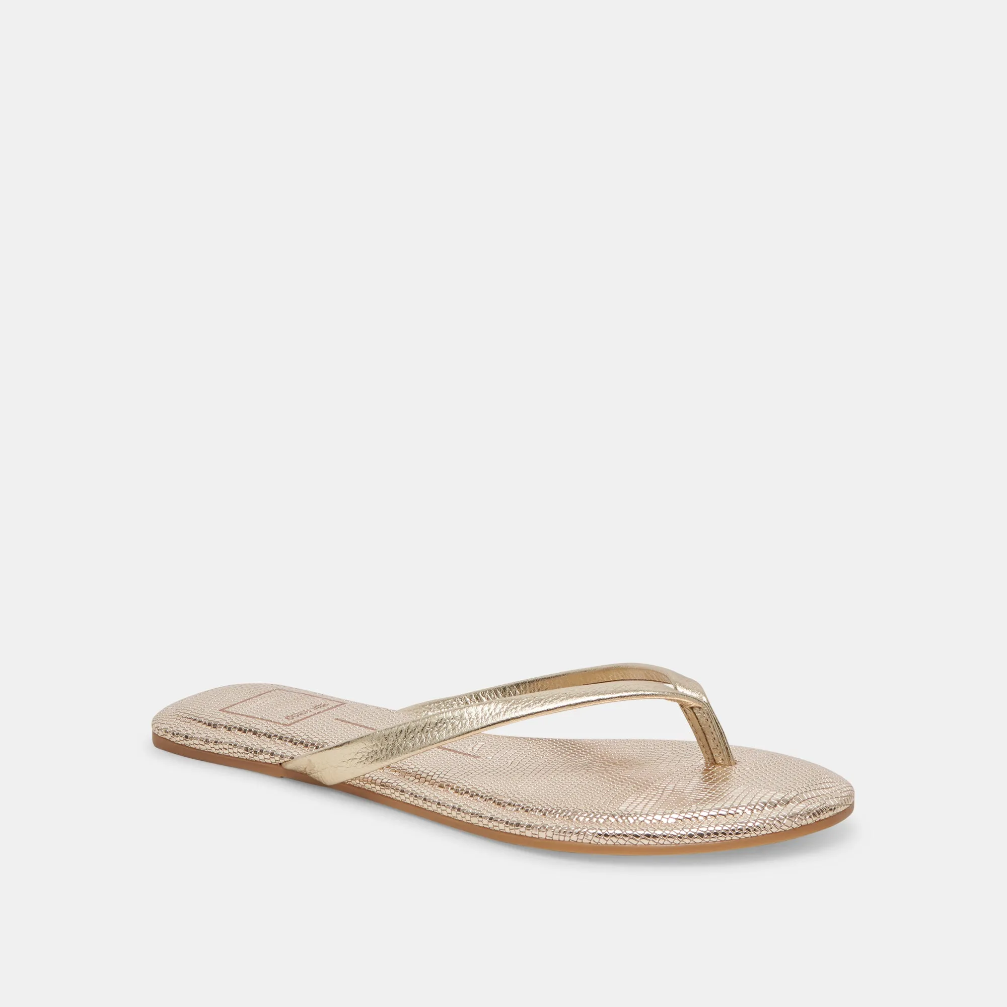 LAYNEY SANDALETTEN HELLGOLD METALLIC LEDER