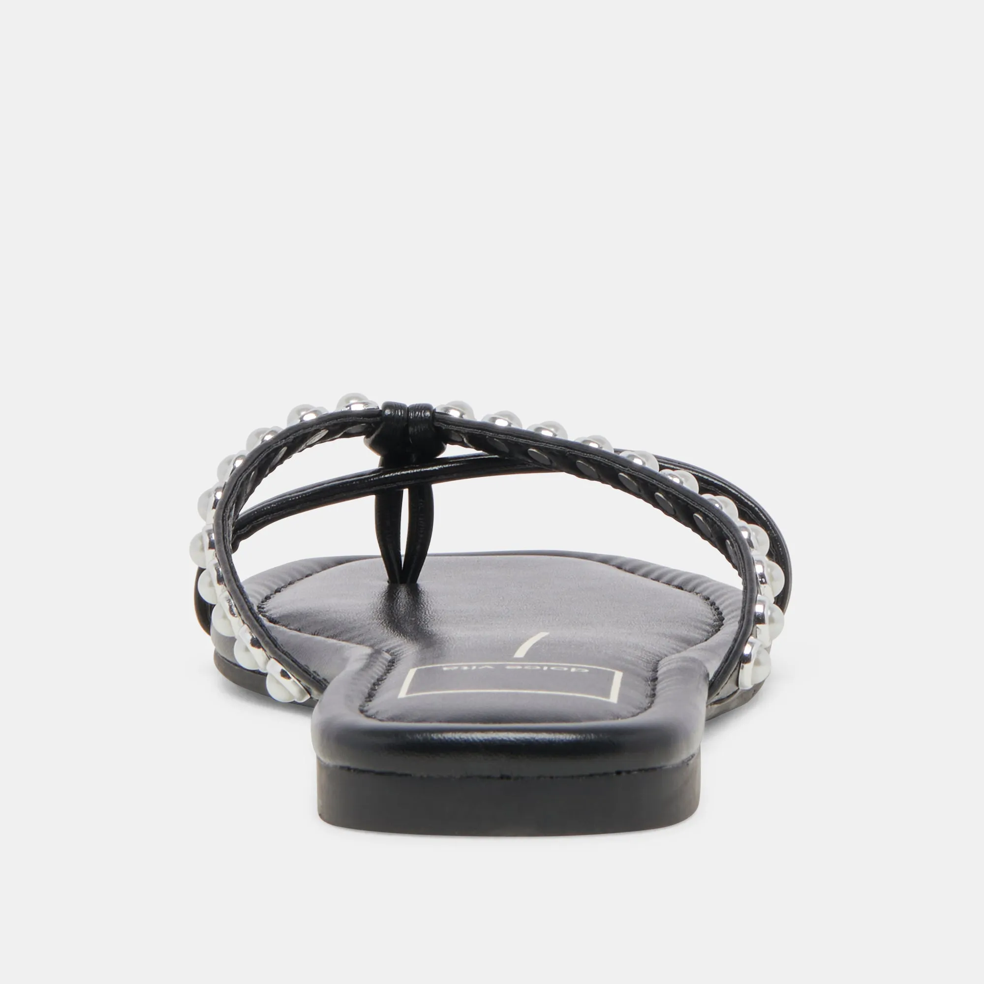 LUCCA PEARL SANDALETTEN MIT SCHWARZEN PERLEN