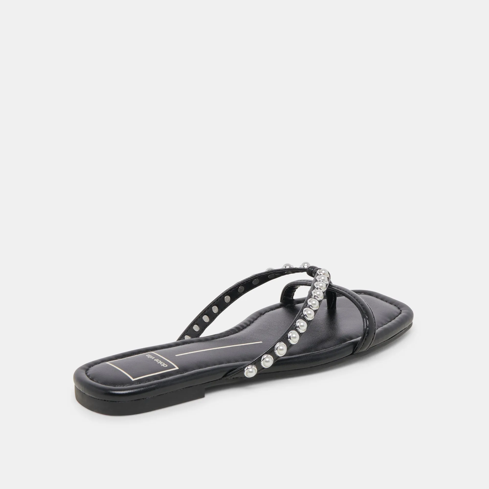 LUCCA PEARL SANDALETTEN MIT SCHWARZEN PERLEN