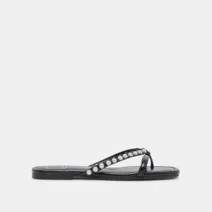 LUCCA PEARL SANDALETTEN MIT SCHWARZEN PERLEN