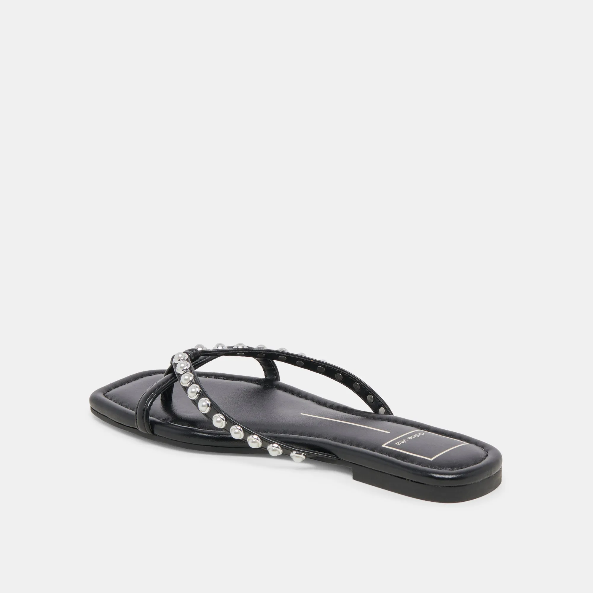 LUCCA PEARL SANDALETTEN MIT SCHWARZEN PERLEN