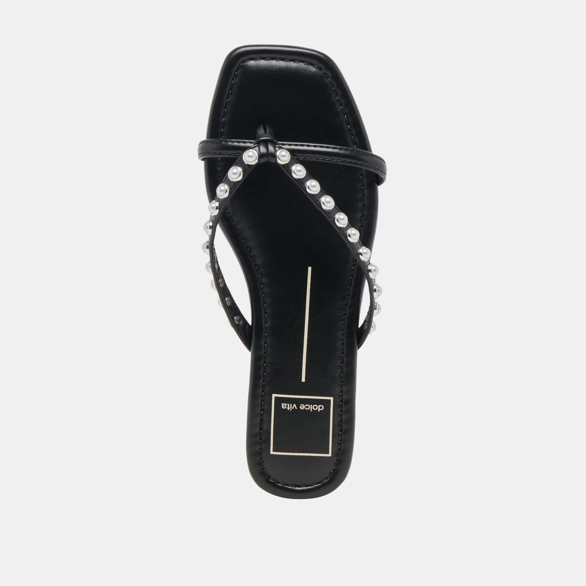 LUCCA PEARL SANDALETTEN MIT SCHWARZEN PERLEN