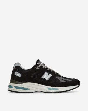 Hergestellt in UK 991v2 Sneakers Schwarz / Rauchperle / Silber