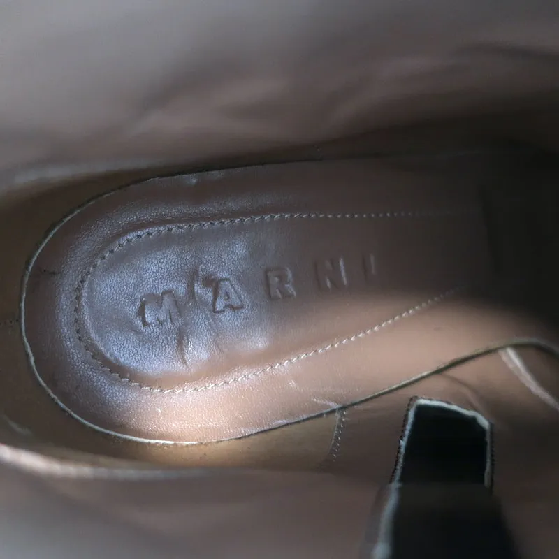 Marni Stiefeletten mit Ausschnitt-Absatz Schwarz Leder Größe 41