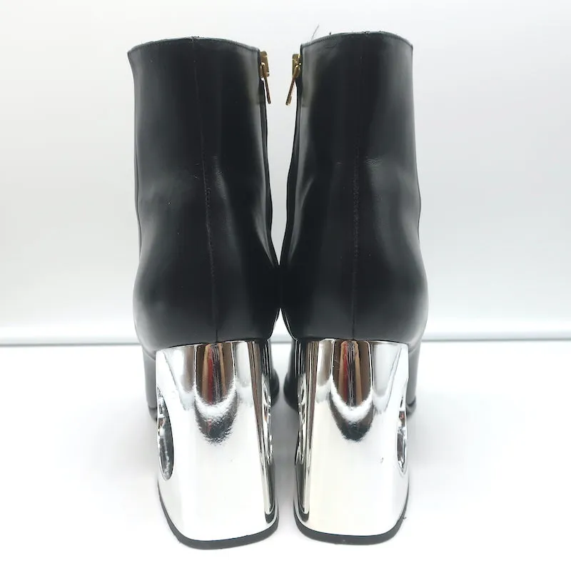 Marni Stiefeletten mit Ausschnitt-Absatz Schwarz Leder Größe 41
