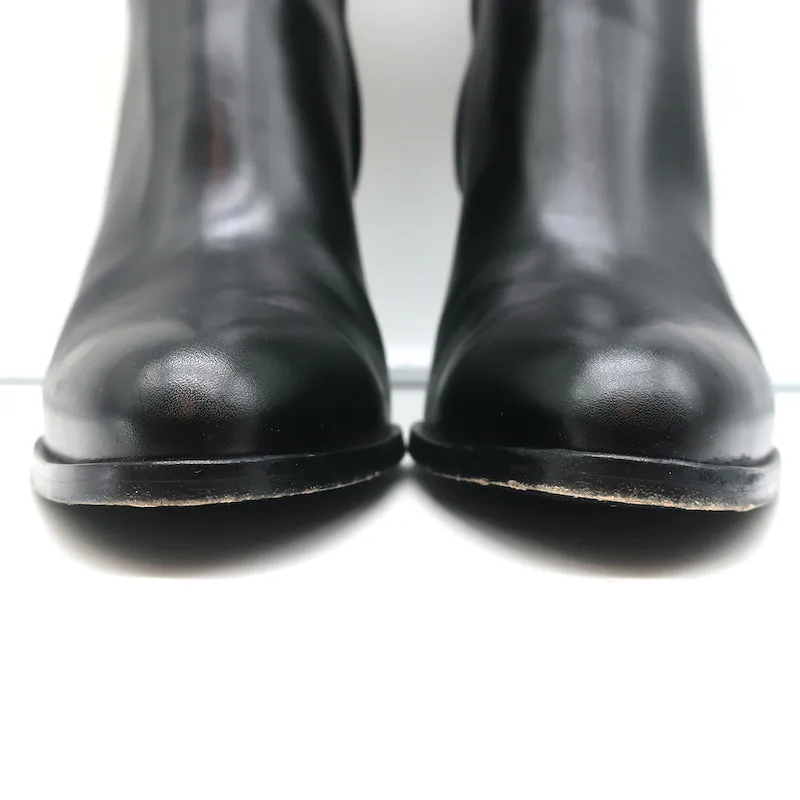 Marni Stiefeletten mit Ausschnitt-Absatz Schwarz Leder Größe 41