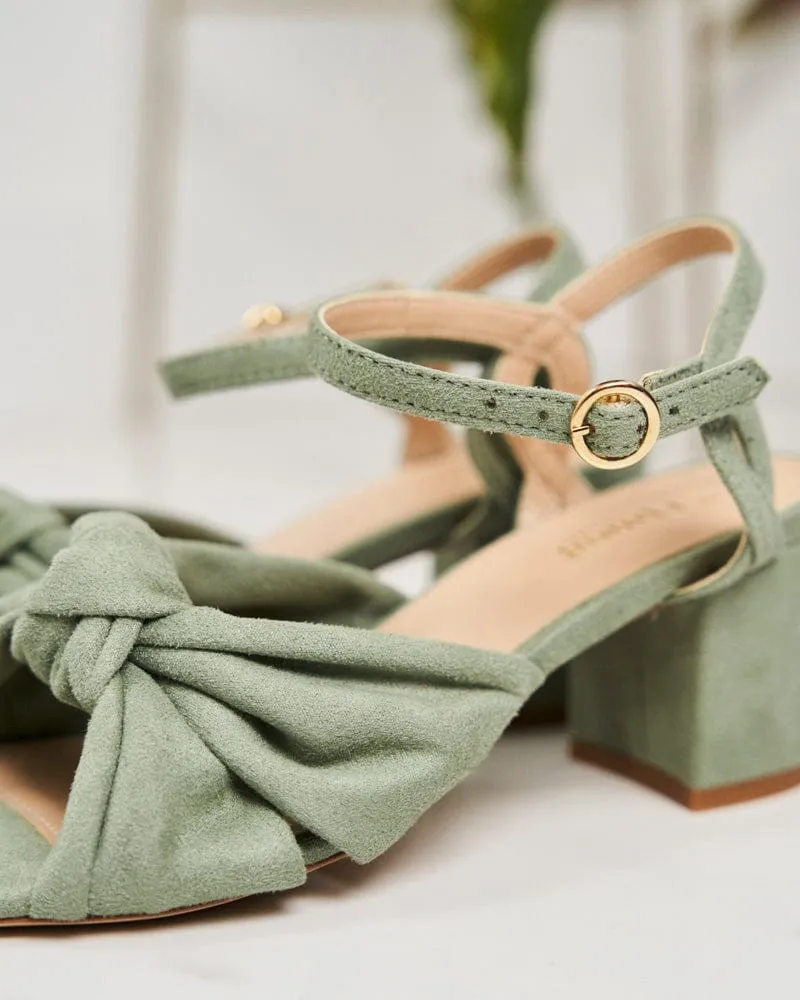 Marquise Vegane Wildleder Absätze | Salbei