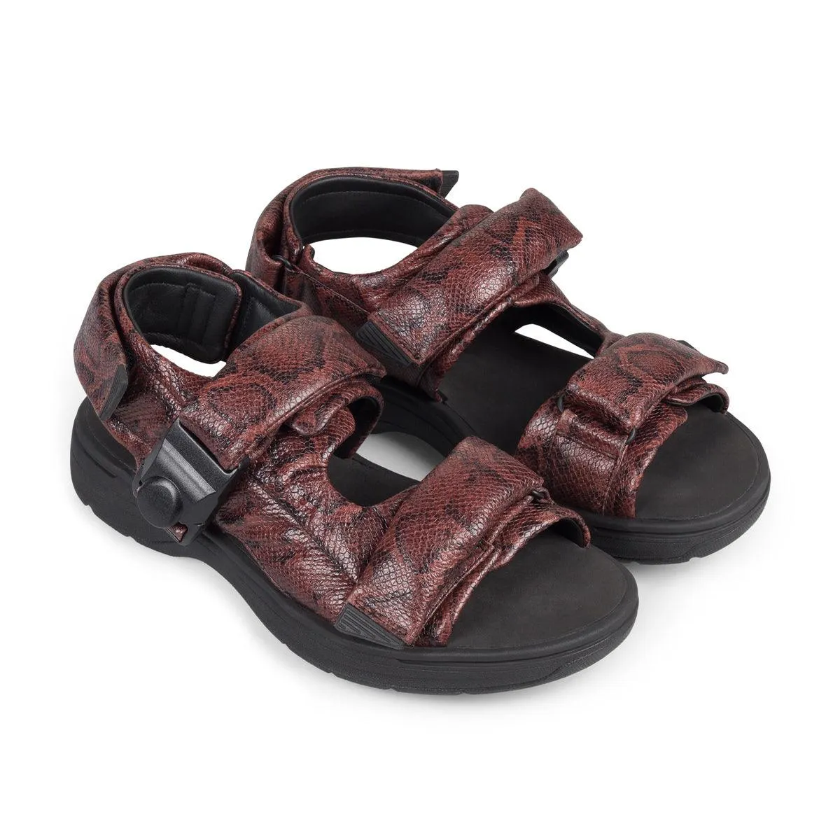   Martine Rose Sandal 'Braune Schlange'