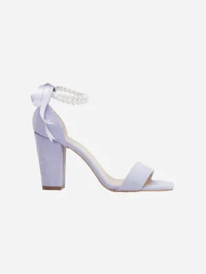 Melissa Vegan Wildleder Perlen Absatz Sandalen | Lila