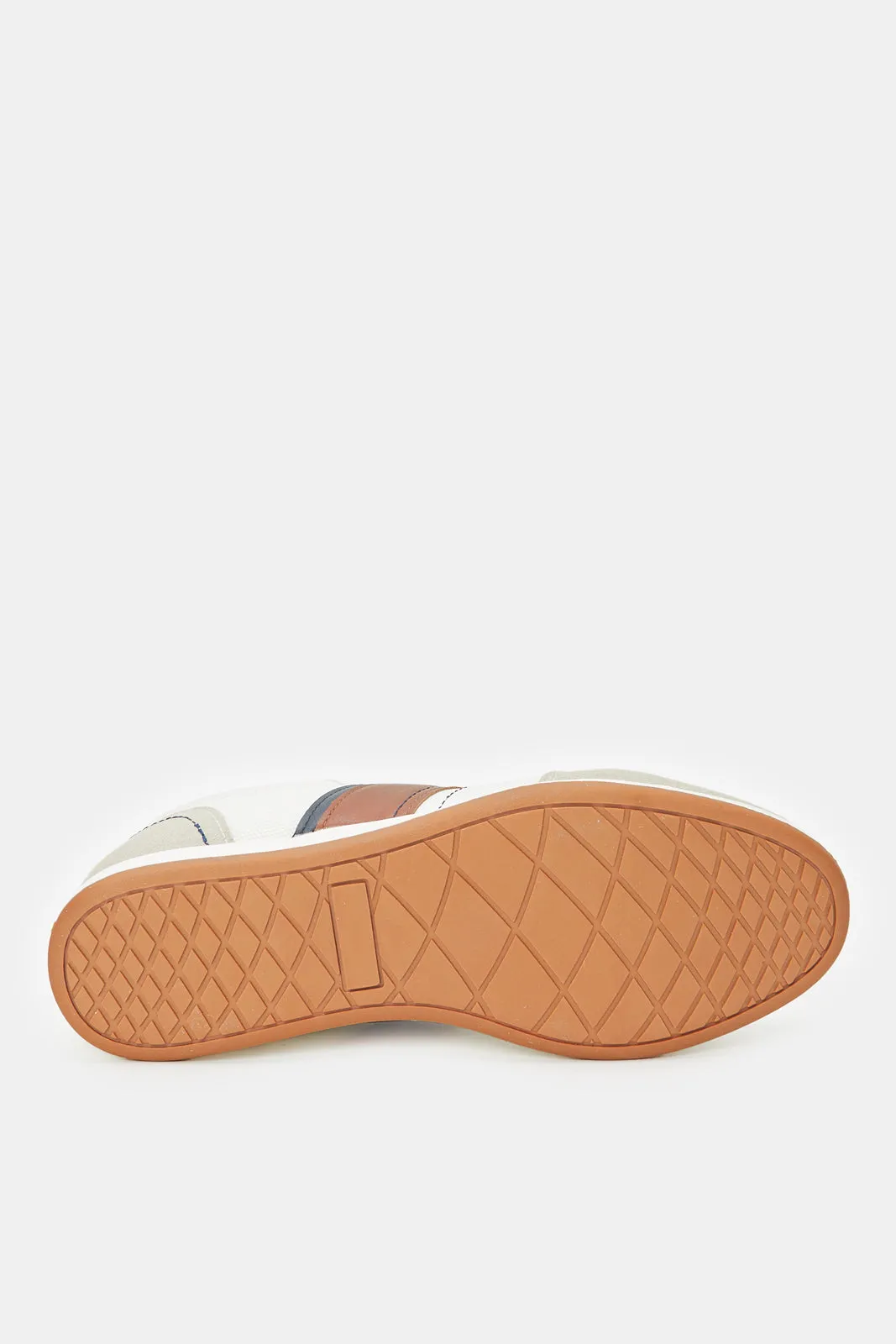 Herren Weiße Material Block Sneakers