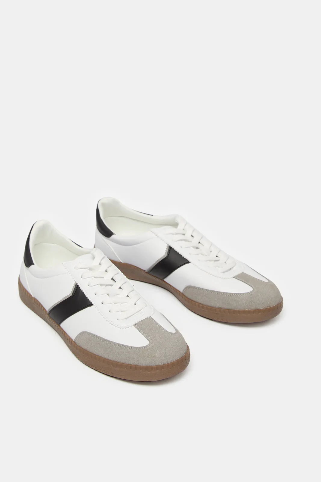 Herren Sneakers aus weißem Materialblock