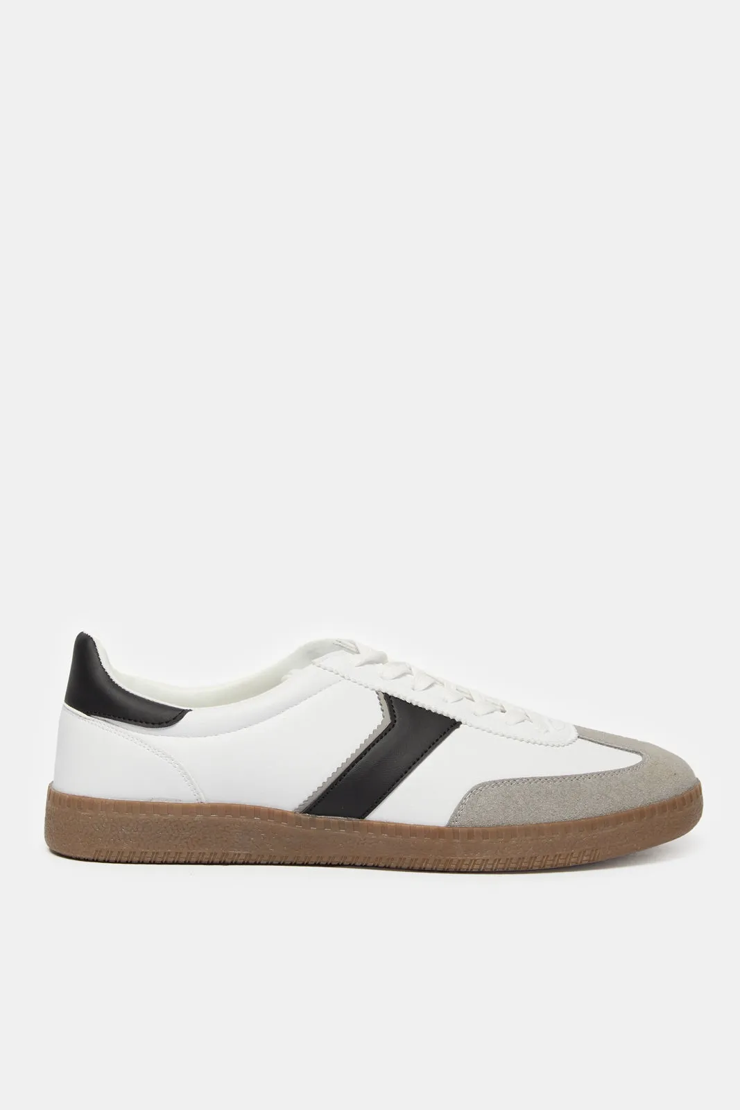 Herren Sneakers aus weißem Materialblock