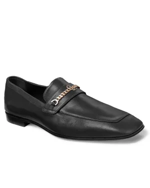 MJ Moc Flacher Loafer in Schwarz