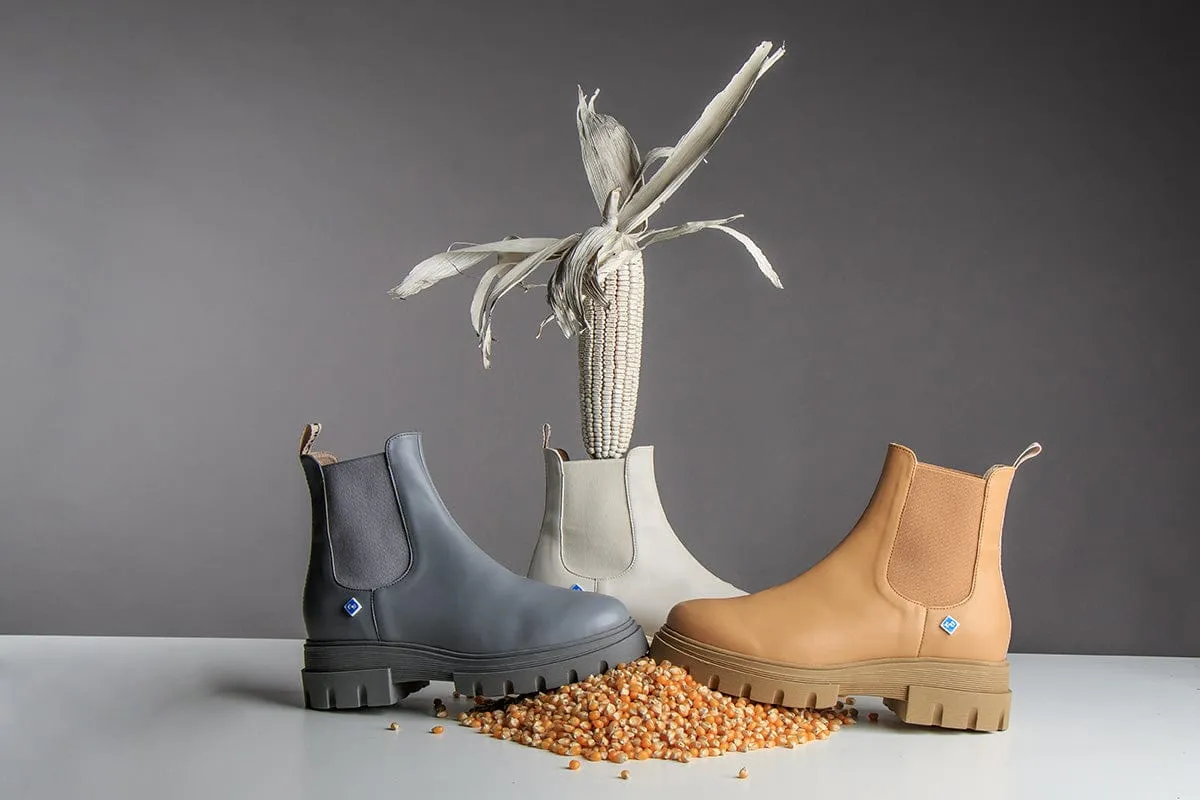 Meine Chelsea Dallas Lederimitat-Vegan-Stiefel | Kamel