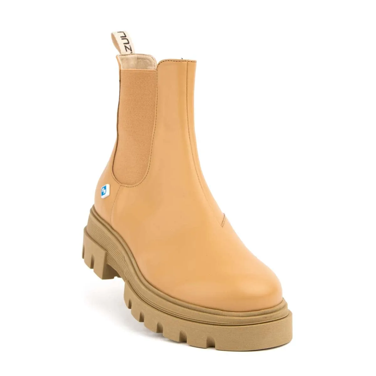 Meine Chelsea Dallas Lederimitat-Vegan-Stiefel | Kamel