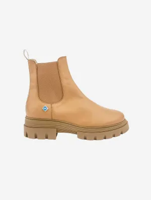 Meine Chelsea Dallas Lederimitat-Vegan-Stiefel | Kamel