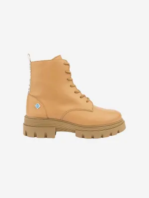 Meine Combat Corn Leder Vegane Stiefel | Kamel