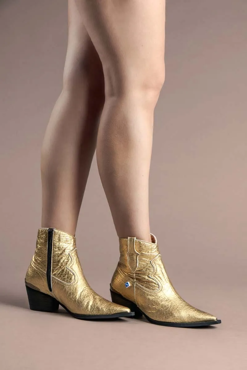 Meine Texa Pinatex Vegane Leder Westernstiefel | Gold