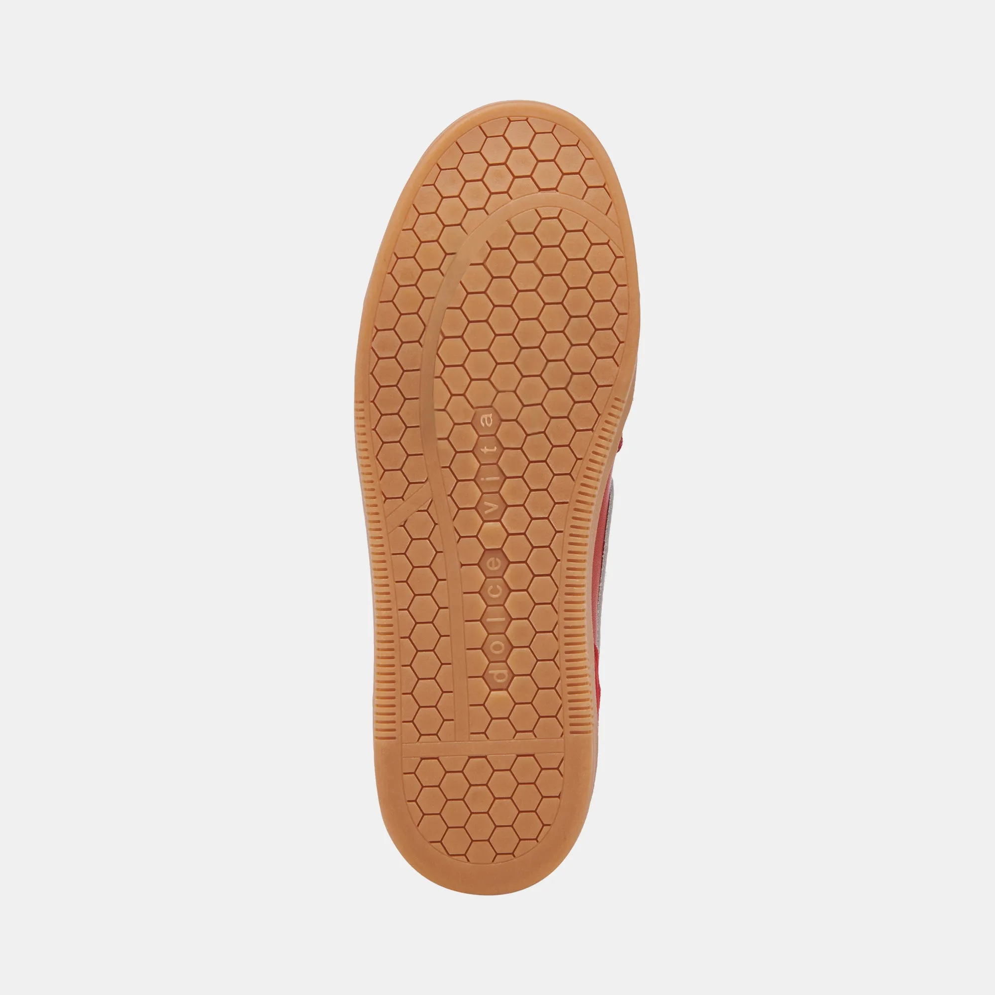 HINWEIS SNEAKERS KARMESINROT WILDLEDER