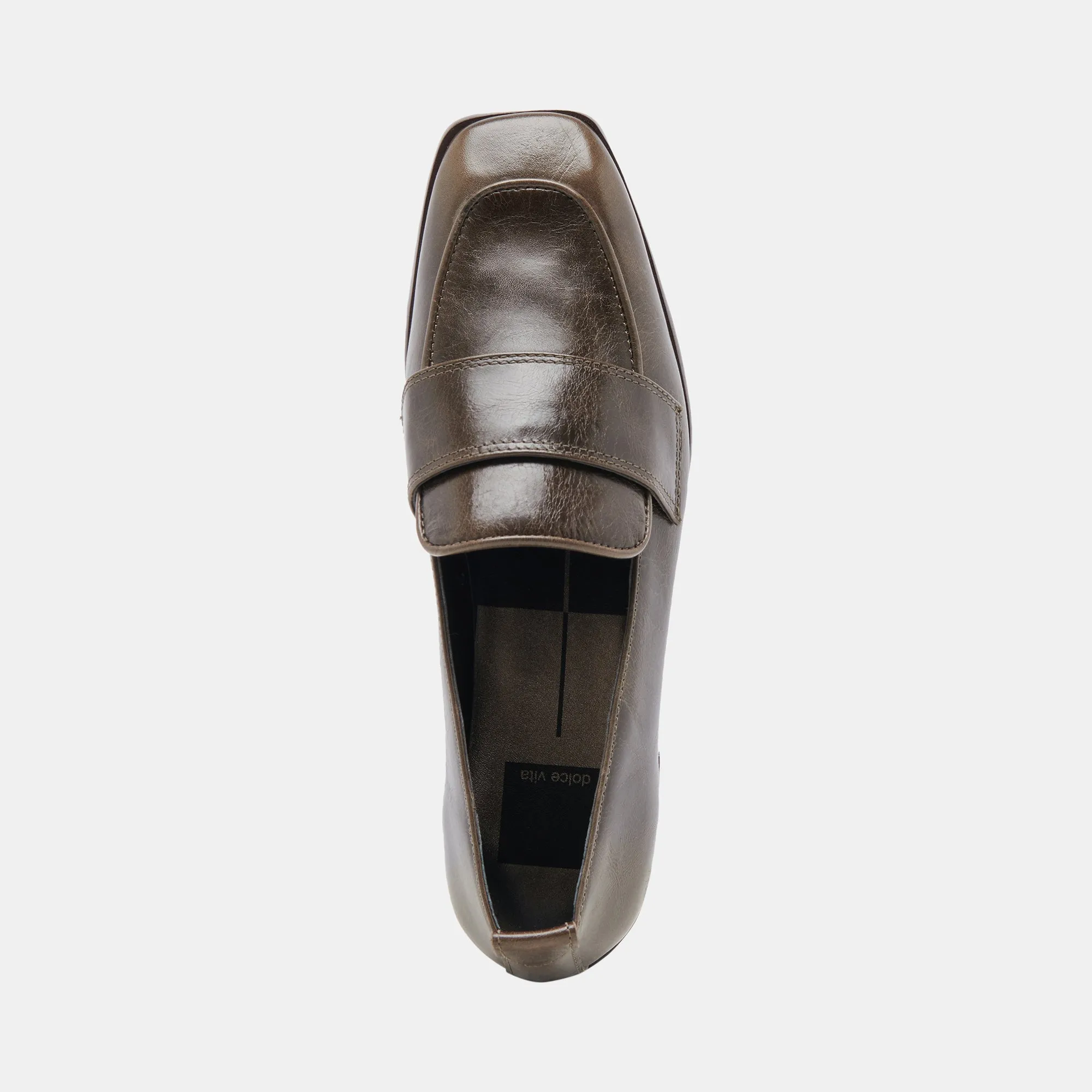 NYGEL LOAFERS DUNKELOLIV LEDER