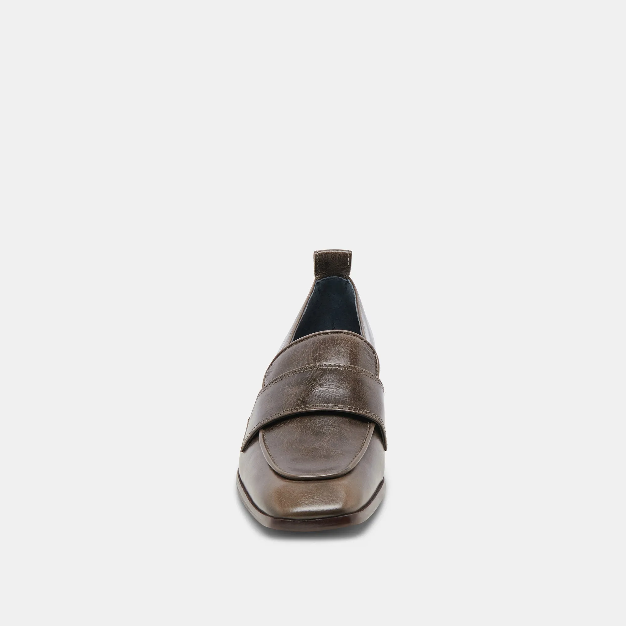 NYGEL LOAFERS DUNKELOLIV LEDER