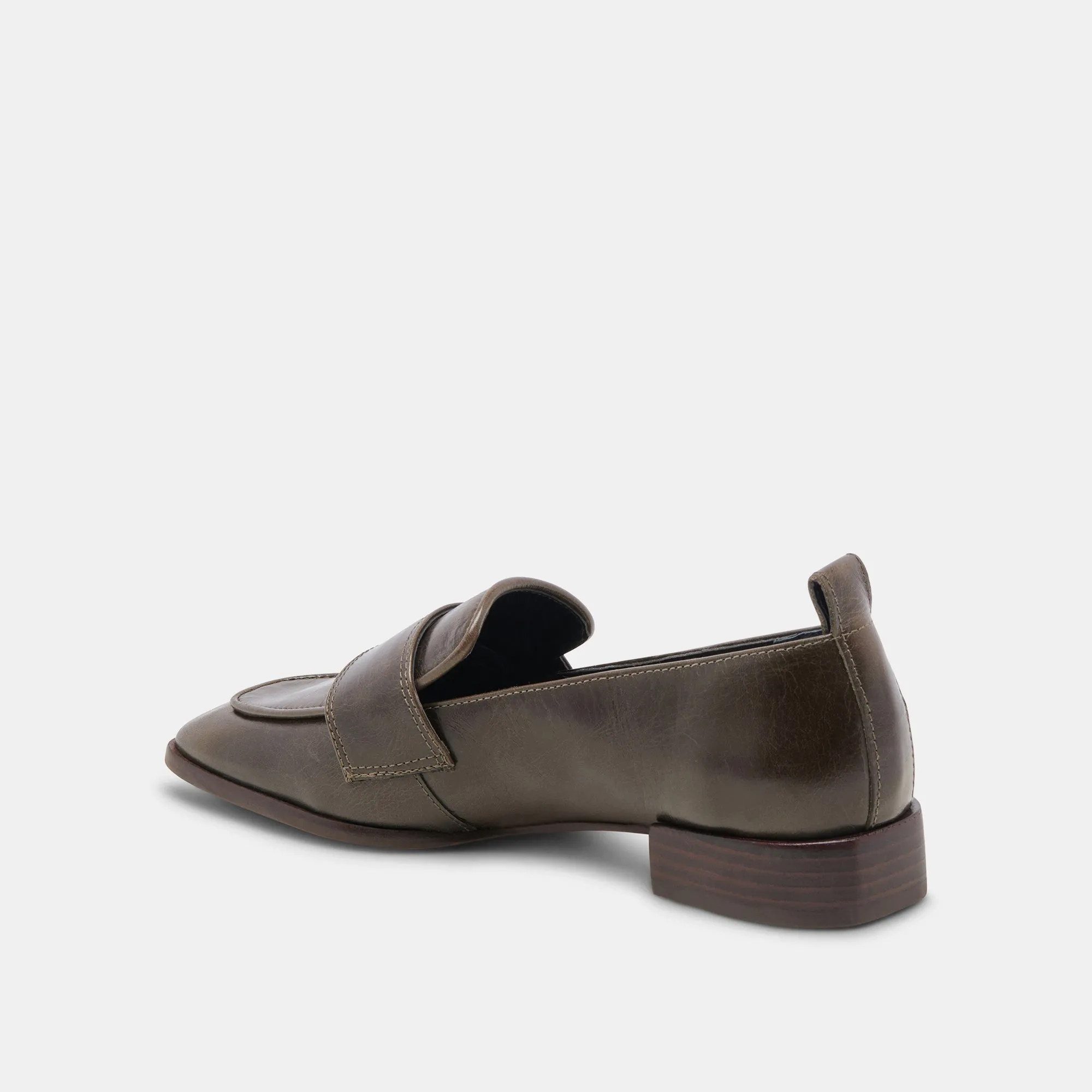 NYGEL LOAFERS DUNKELOLIV LEDER