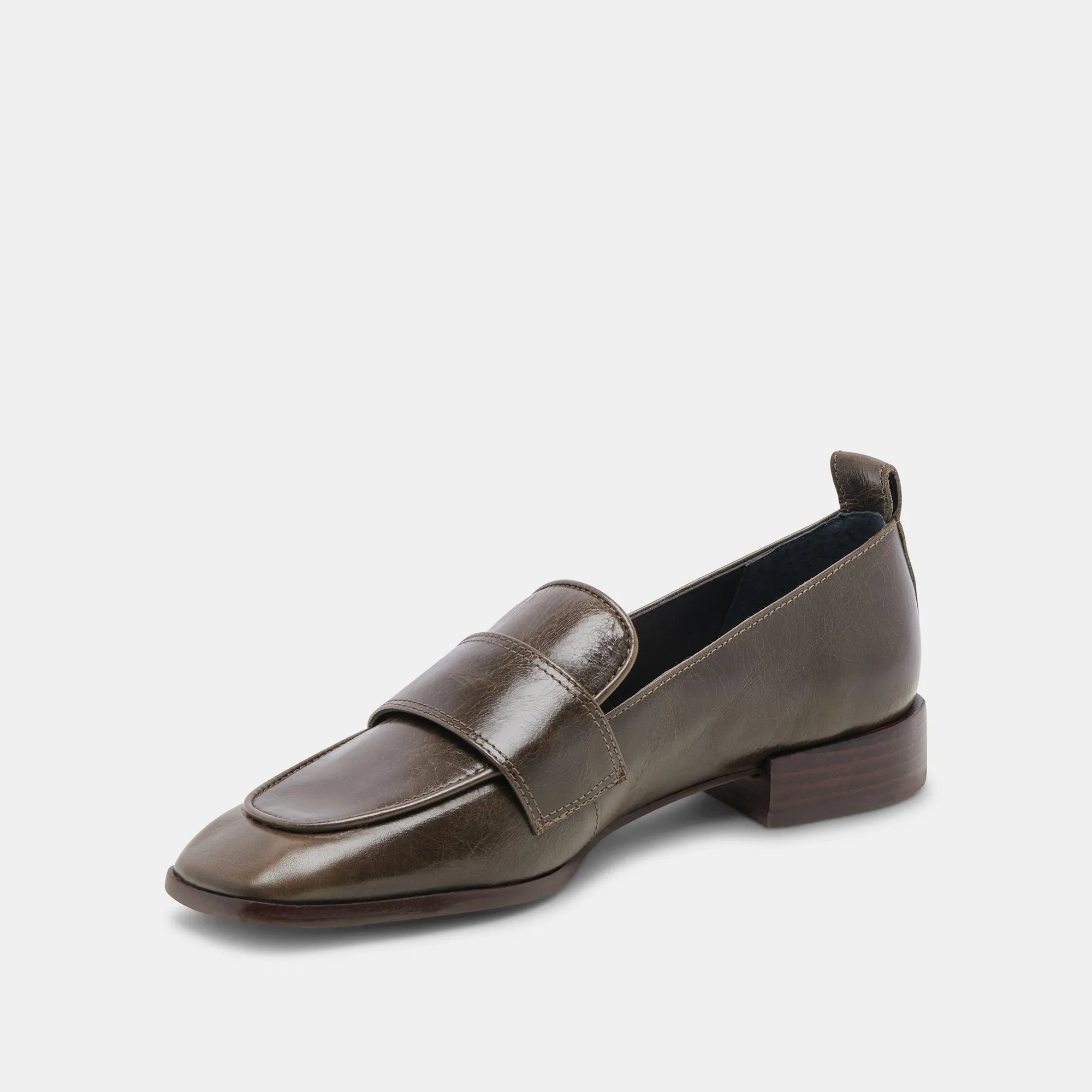 NYGEL LOAFERS DUNKELOLIV LEDER