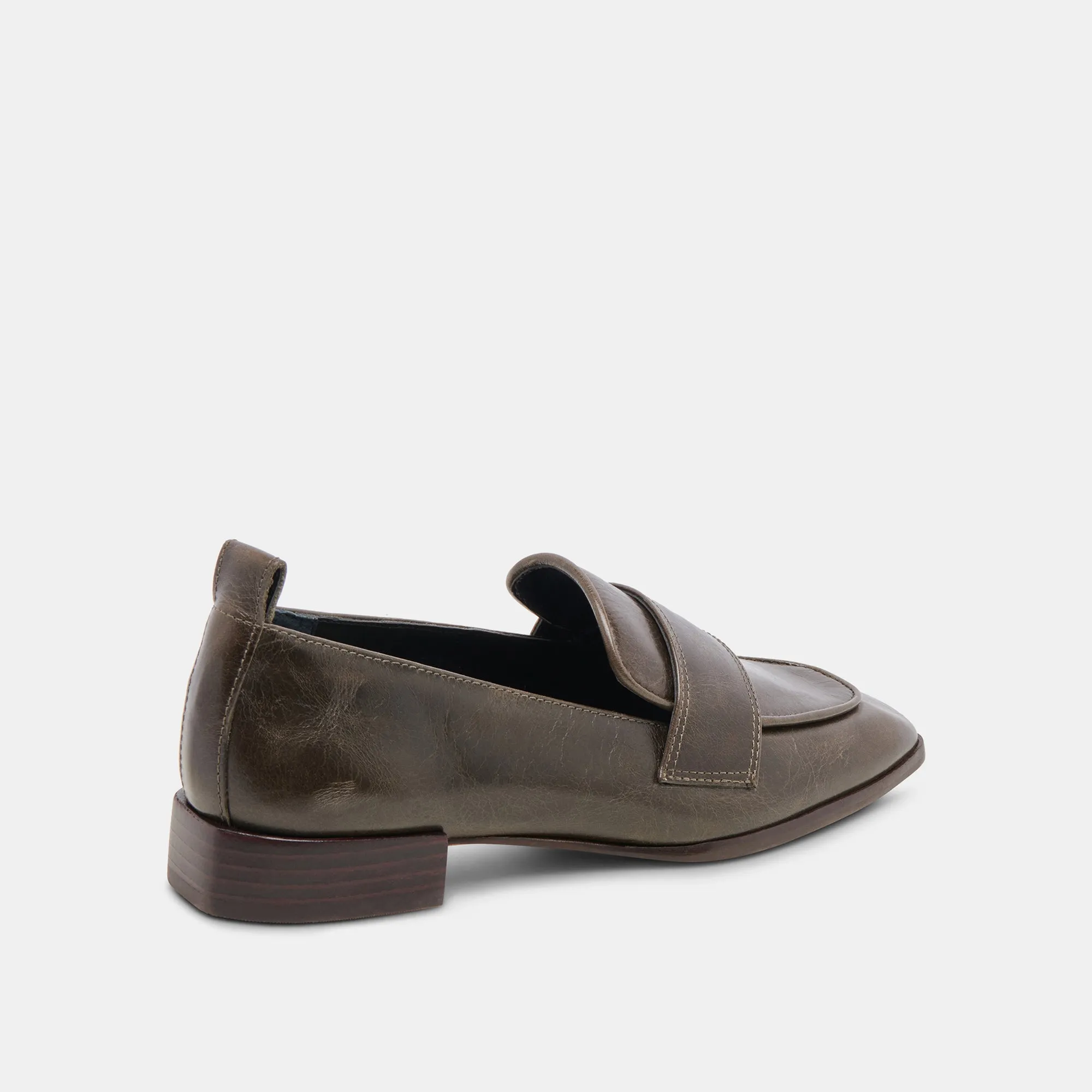 NYGEL LOAFERS DUNKELOLIV LEDER