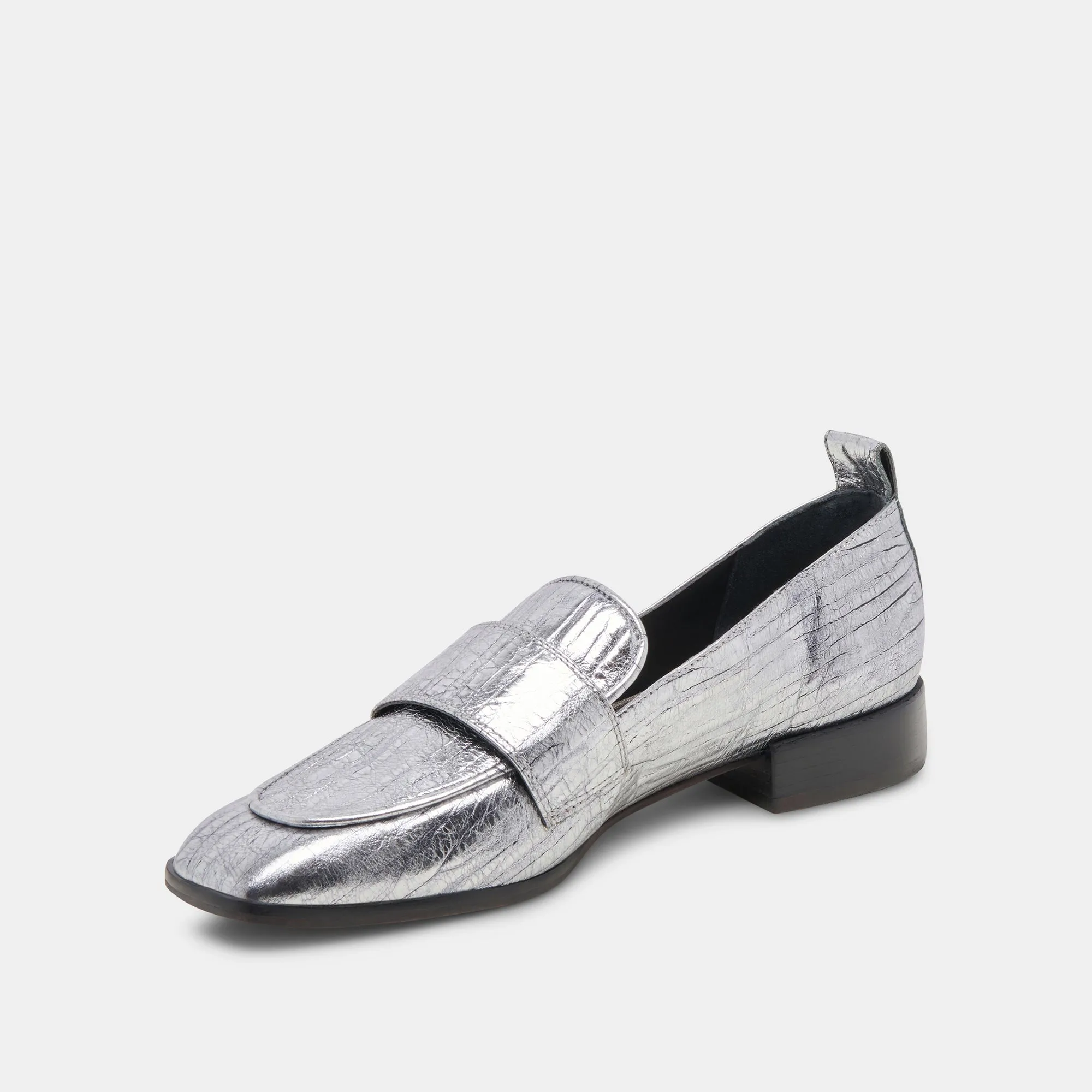 NYGEL LOAFERS GRAPHITE METALLISCHES LEDER