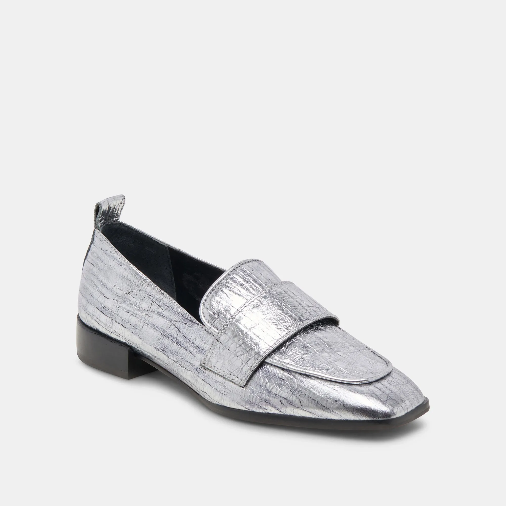 NYGEL LOAFERS GRAPHITE METALLISCHES LEDER