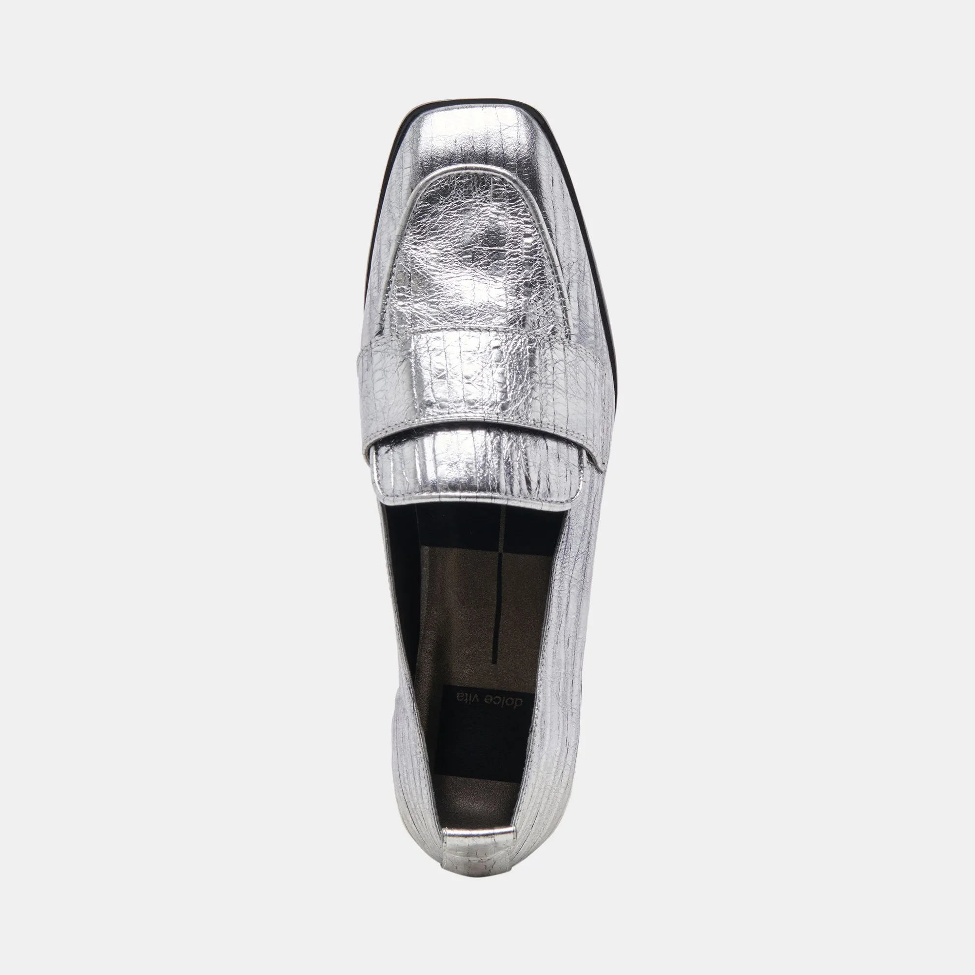 NYGEL LOAFERS GRAPHITE METALLISCHES LEDER