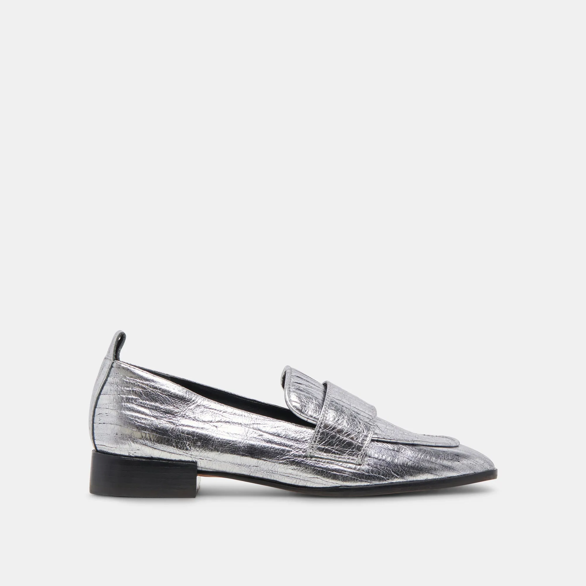 NYGEL LOAFERS GRAPHITE METALLISCHES LEDER