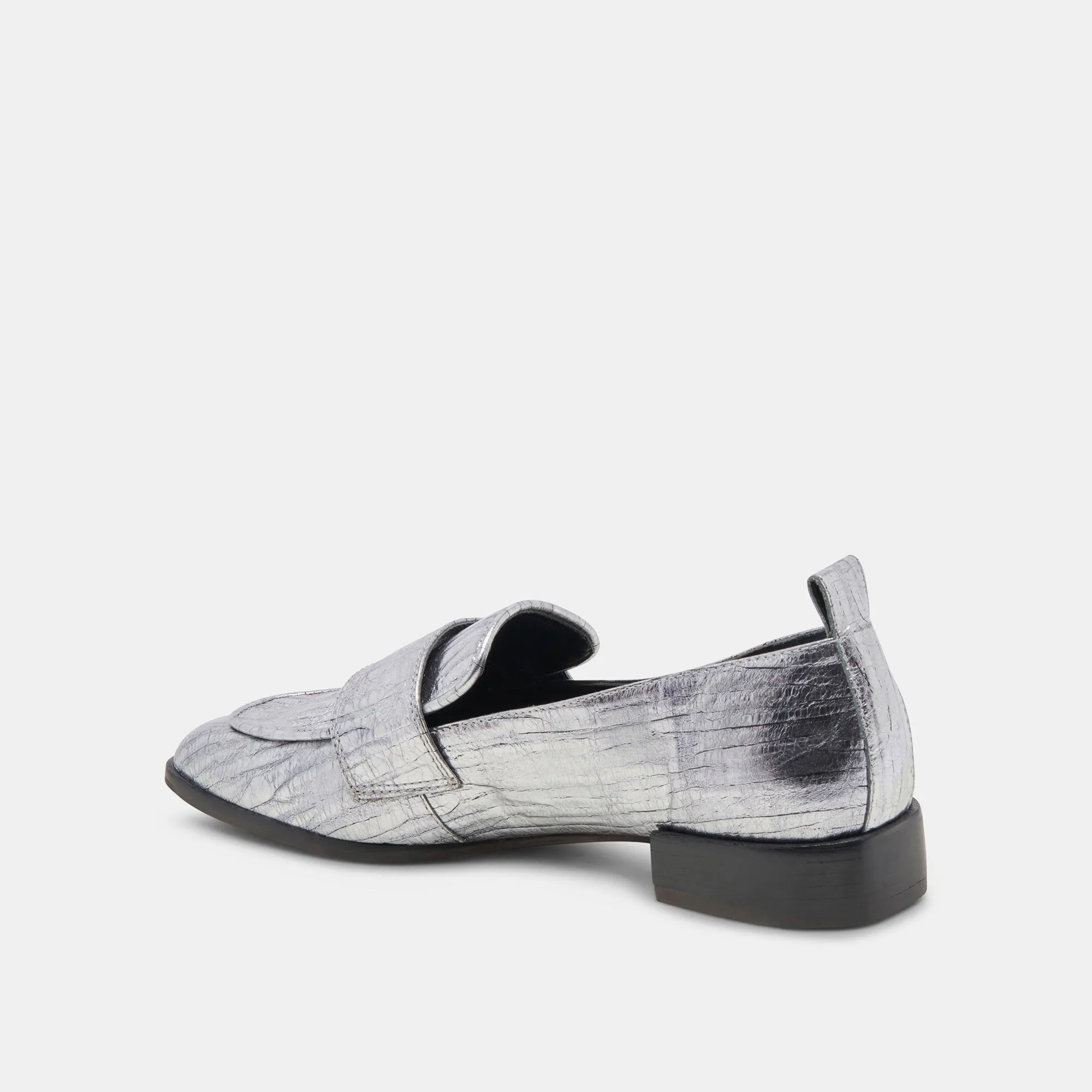 NYGEL LOAFERS GRAPHITE METALLISCHES LEDER