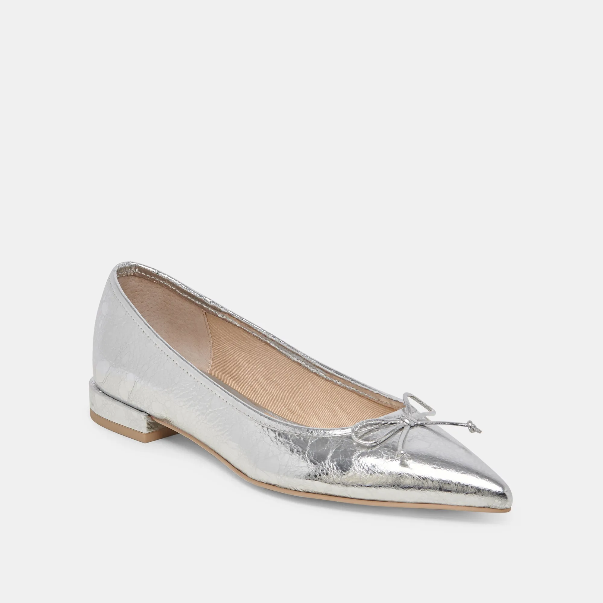 PALANI BALLETTFLATS SILBER ANTIKE LEDER