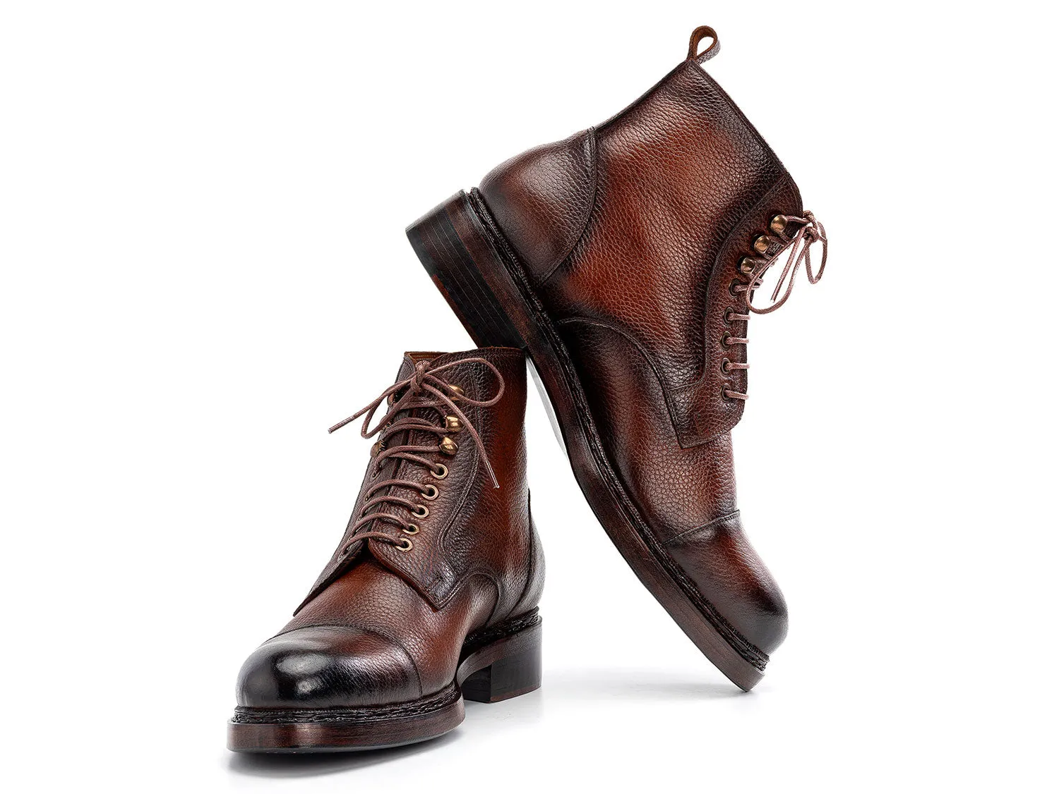 Paul Parkman Schuhe Paul Parkman Herren Floater Lederstiefel in Braun