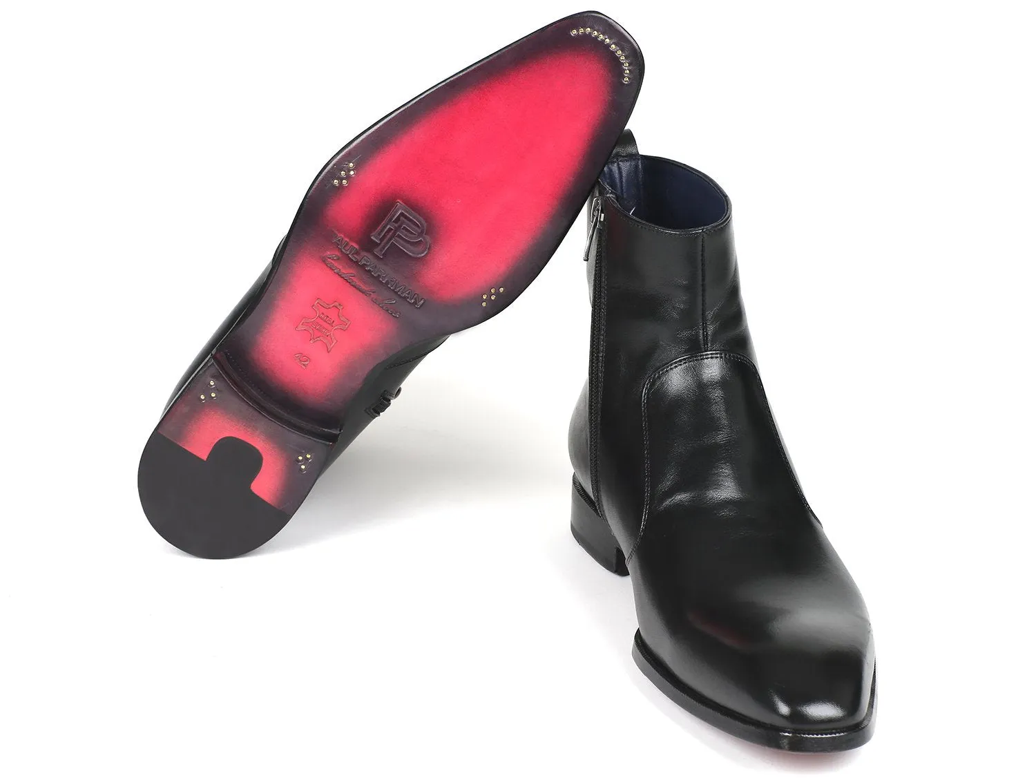 Paul Parkman Schuhe Paul Parkman Herren Stiefel mit Seitlichem Reißverschluss in Schwarz