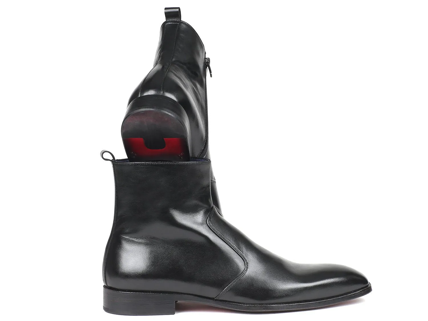 Paul Parkman Schuhe Paul Parkman Herren Stiefel mit Seitlichem Reißverschluss in Schwarz