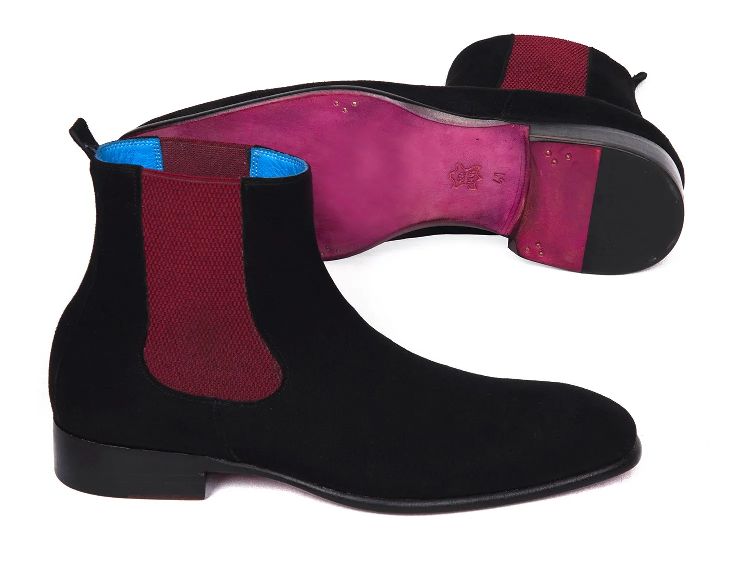 Paul Parkman Schuhe Paul Parkman Herren Chelsea-Stiefel aus Wildleder in Schwarz