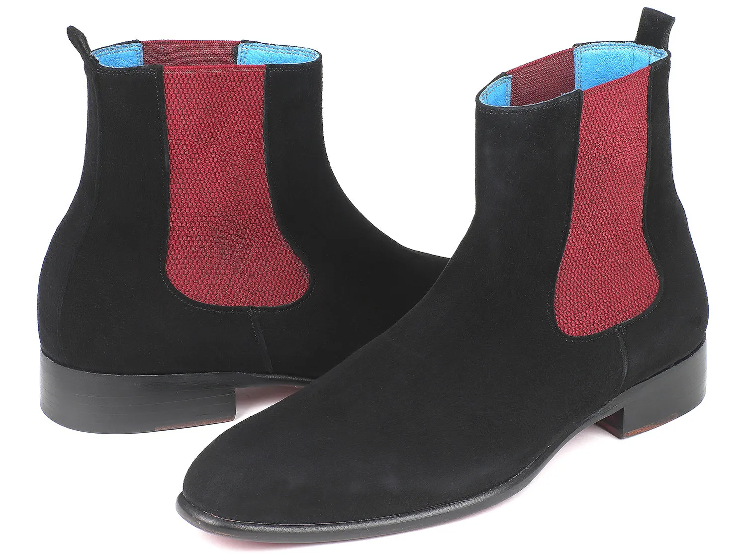 Paul Parkman Schuhe Paul Parkman Herren Chelsea-Stiefel aus Wildleder in Schwarz